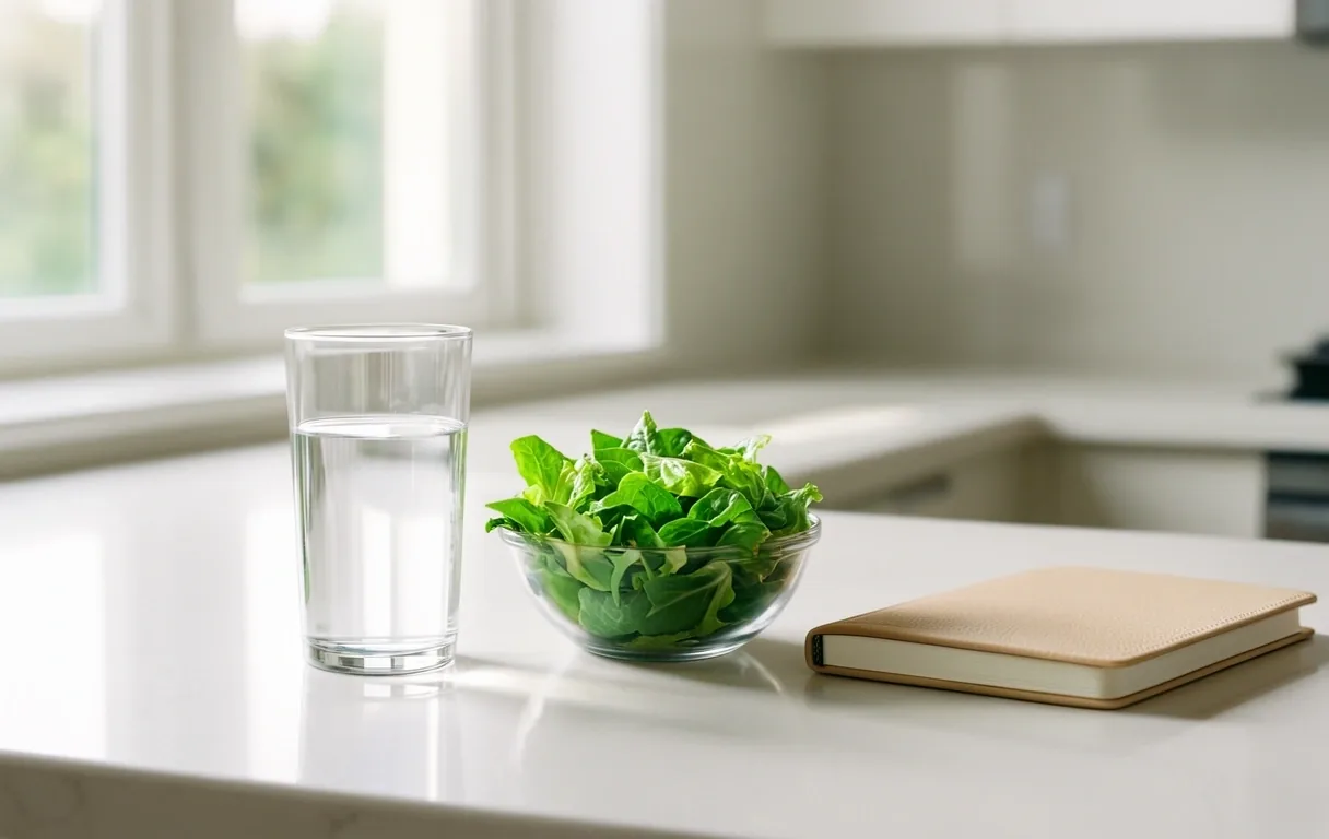 Minimalist kitchen wellness environment